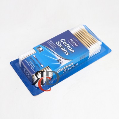 AMORAY COTTON SWAB WOODEN BLISTER CARD 350 CT